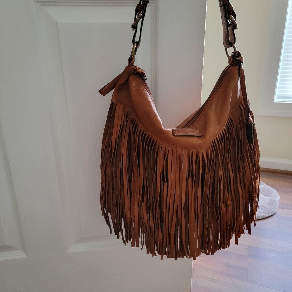 Frye leather Heidi hobo bag with fringe detail